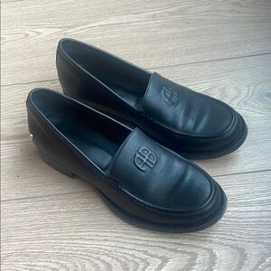 Anine Bing black loafers